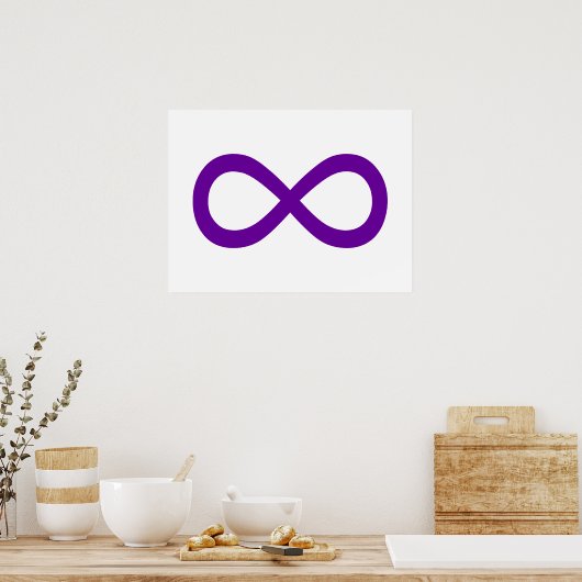 Paarse infiniteitssymbool poster (Keuken)