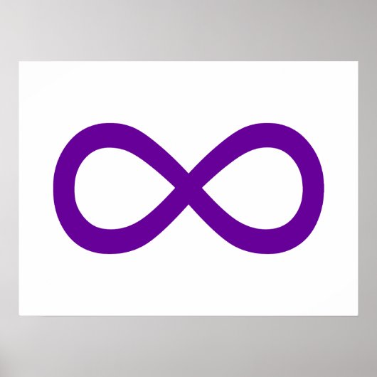 Paarse infiniteitssymbool poster (Voorkant)