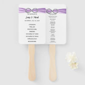 Paarse Infinity Trouwprogramma Fans Handwaaier (Voorkant en achterkant)