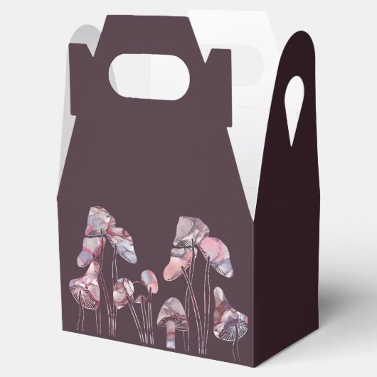 Paarse inktpaddenstoelen bedankdoosjes (Geopend)