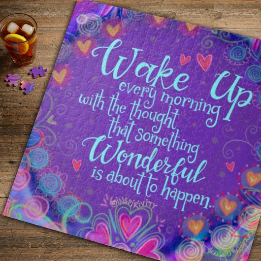  Paarse Inspirerend Fun Hearts Quote Legpuzzel