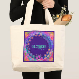 Paarse Inspirivity gepersonaliseerde Canvas tas