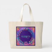  Paarse Inspirivity gepersonaliseerde Canvas tas (Achterkant)