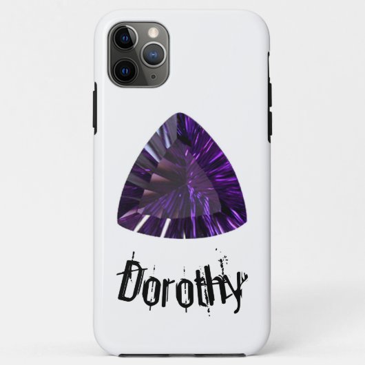 Paarse iPhone case Amethyst Gemstone (Achterkant)