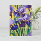 Paarse Iris A Feestdagenkaart (Staand voorkant)