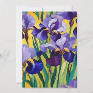 Paarse Iris A Feestdagenkaart