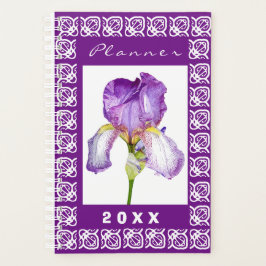Paarse iris | Aquarel Floral Art Planner