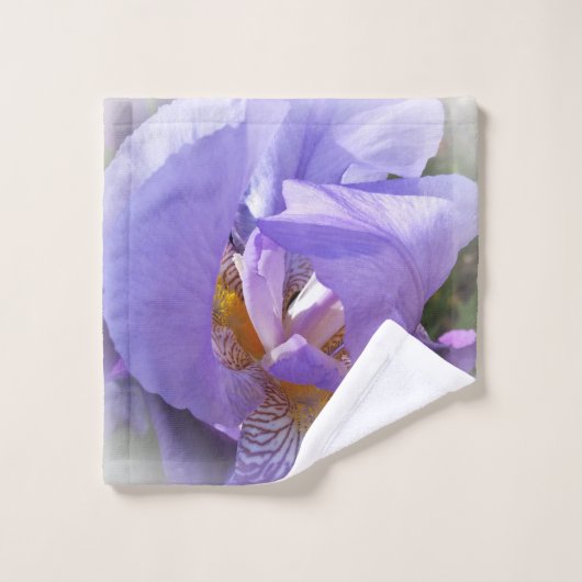 paarse iris bad handdoek (Wasdoekje)