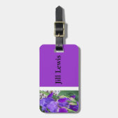 Paarse Iris Bagage Label (Voorkant verticaal)