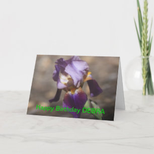 PAARSE IRIS BIRTHDAY-kaart Kaart