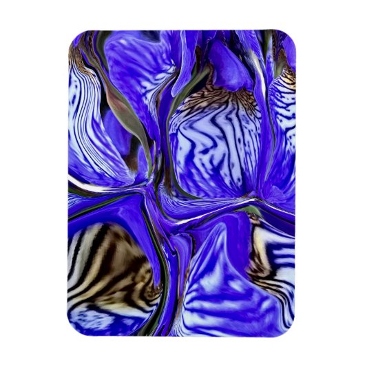 Paarse iris bloem buigzaam magneet (Verticaal)