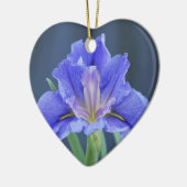 Paarse Iris-bloem Keramisch Ornament (Links)