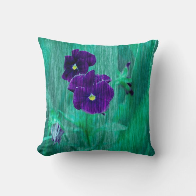Paarse Iris Bloem Kussen Worp Kussen (Voorkant)