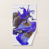 Paarse iris bloem wervelt bad handdoek (Handdoek)