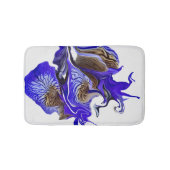 Paarse iris bloem wervelt badmat (Voorkant)