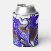 Paarse iris bloem wervelt blikjeskoeler (Blikje Voorkant)