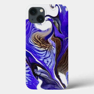 Paarse iris bloem wervelt iPhone 13 hoesje