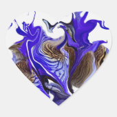 Paarse iris bloem wervelt hart sticker (Voorkant)