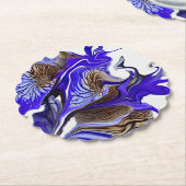 Paarse iris bloem wervelt kartonnen onderzetters (Gekanteld)
