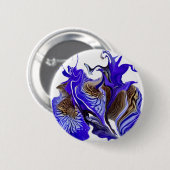 Paarse iris bloem wervelt ronde button 5,7 cm (Voorkant /achterkant)