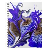 Paarse iris bloem wervelt spiraal notitieboek (Voorkant)