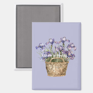 Paarse Iris Bloemen Magneet