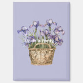 Paarse Iris Bloemen Magneet (Voorkant)