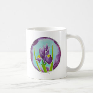 Paarse Iris Blok Kunst Koffiemok
