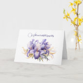 Paarse iris boeket sympathie kaart (Gele Bloem)