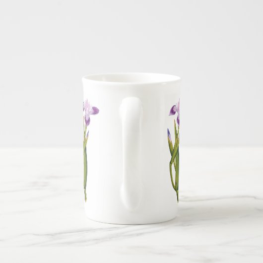 Paarse Iris botanische bot China Mok (Achterkant)