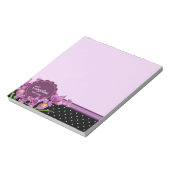 Paarse Iris Botanische Floral Kunst Notitieblok (Gedraaid)