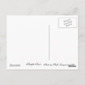 Paarse Iris Briefkaart (Achterkant)