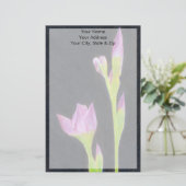 Paarse Iris Briefpapier (Staand voorkant)