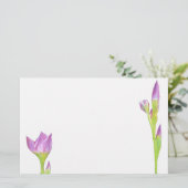 Paarse Iris Briefpapier (Staand voorkant)