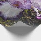 Paarse Iris bruinbloemen Lavender Lila Beared Cadeaupapier (Hoek)