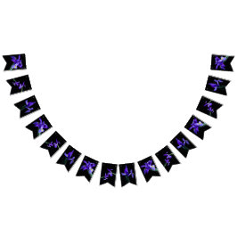 Paarse Iris Bunting Flags Vlaggetjes