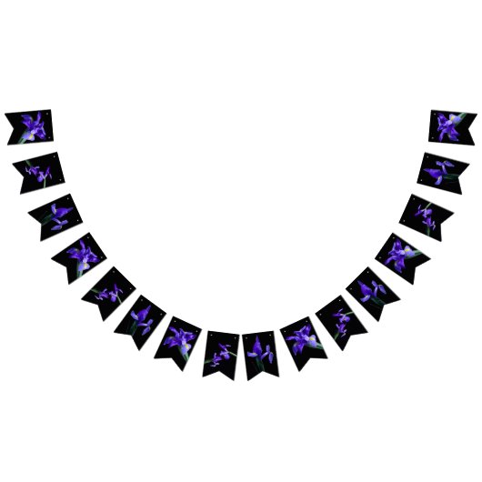 Paarse Iris Bunting Flags Vlaggetjes (Alle)