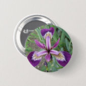 Paarse Iris Button (Voorkant /achterkant)