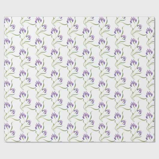  Paarse Iris Cadeaupapier (Vlak)