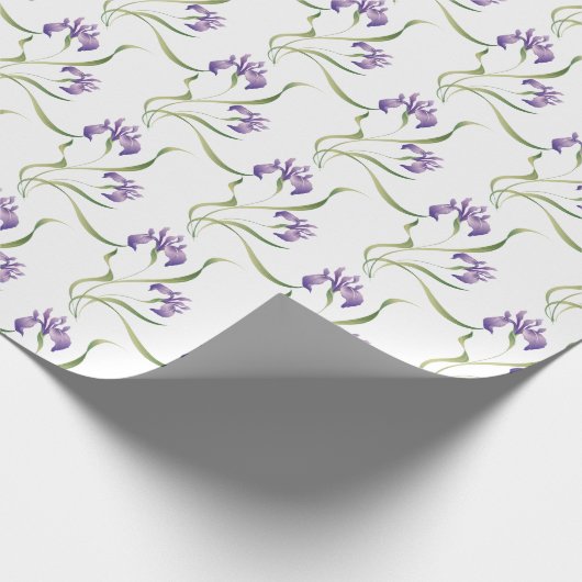  Paarse Iris Cadeaupapier (Hoek)