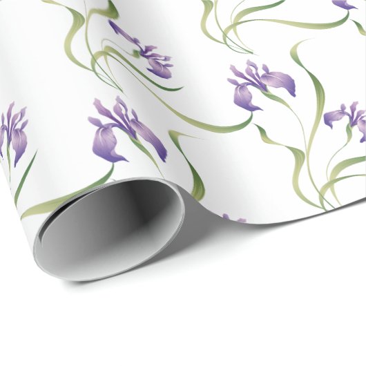  Paarse Iris Cadeaupapier (Rol Hoek)
