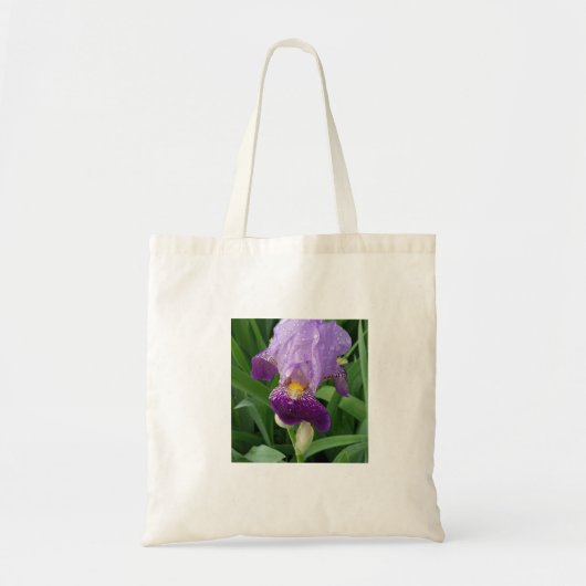 Paarse Iris Canvas tas (Voorkant)