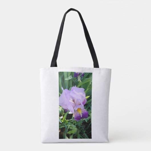 Paarse Iris Canvas tas (Achterkant)