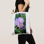 Paarse Iris Canvas tas (Dichtbij)