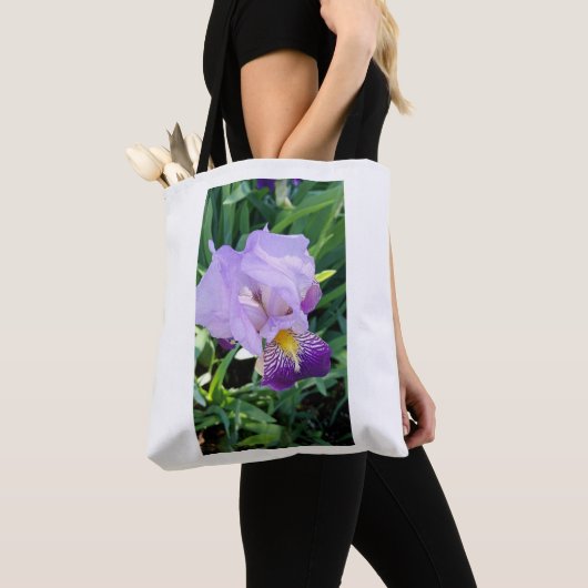 Paarse Iris Canvas tas (Dichtbij)