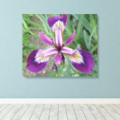 Paarse Iris Canvasprint Canvas Afdruk (Insitu (Houten vloer))