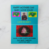 Paarse Iris Closeup Moederdag Kaart (Binnen)