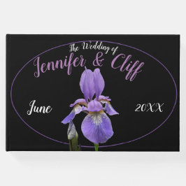 Paarse Iris Elegant Gastenboek