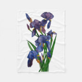 Paarse Iris Fleecy Blanket Fleece Deken (Voorkant)