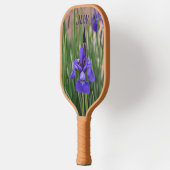 Paarse Iris-flesjes fotografisch Pickleball Paddle (Links)